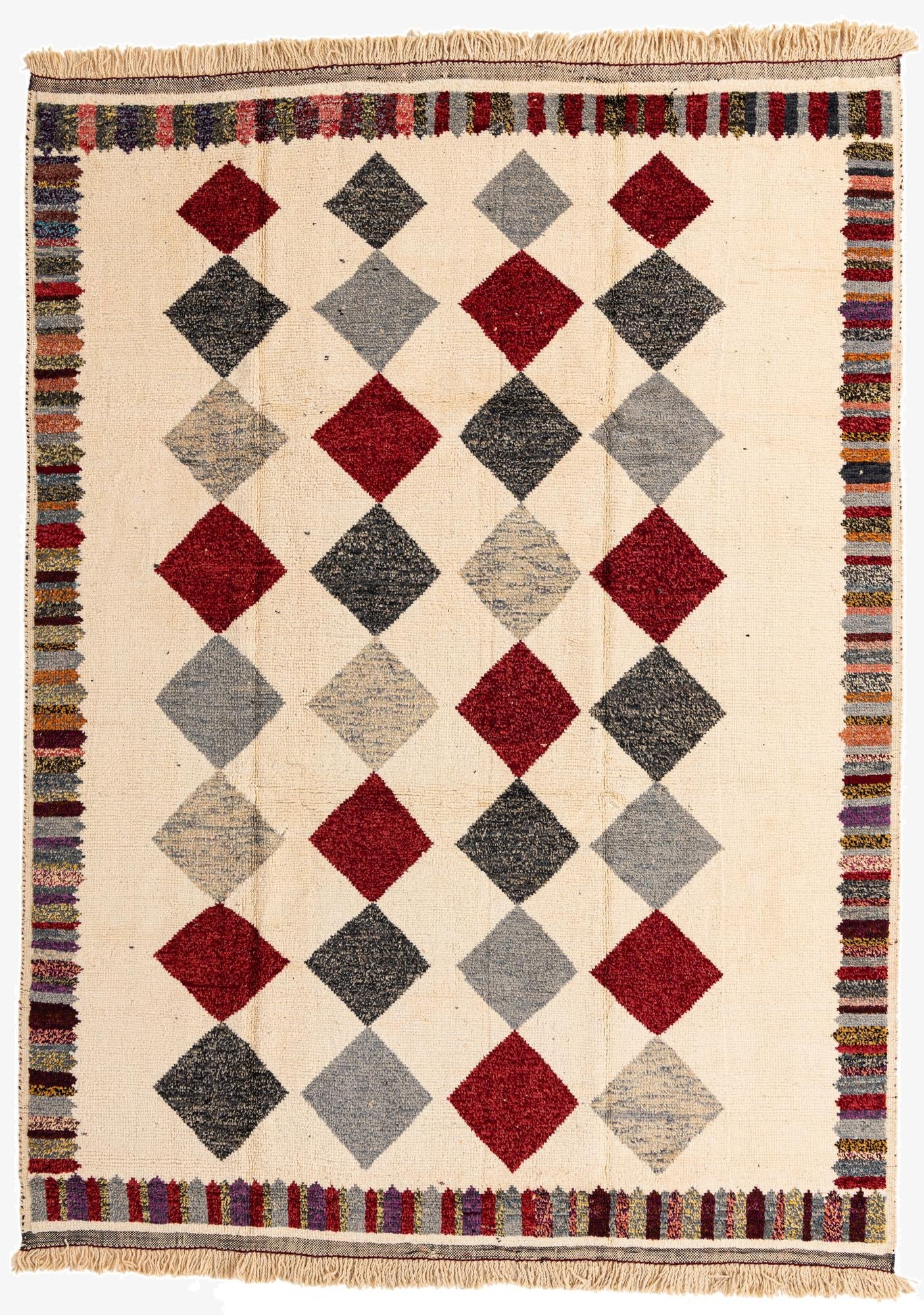 9' 4 x 12' 9  Hand Knotted Moroccan Wool Rug