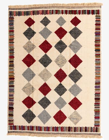 9' 4 x 12' 9 Hand Knotted Moroccan Wool Rug