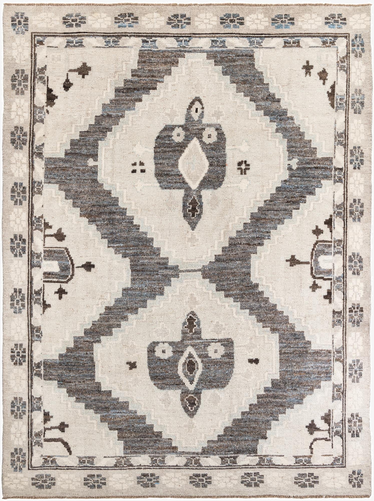 9' x 12' 1  Hand Knotted Moroccan Wool Rug