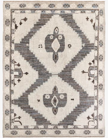 9' x 12' 1 Hand Knotted Moroccan Wool Rug