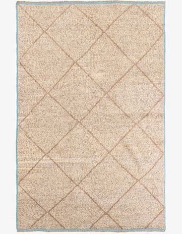 5' 10 x 9' 2 Hand Knotted Moroccan Wool Rug