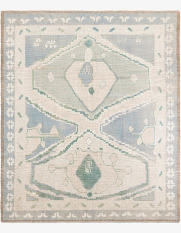 8' 8 x 10' Hand Knotted Moroccan Wool Rug