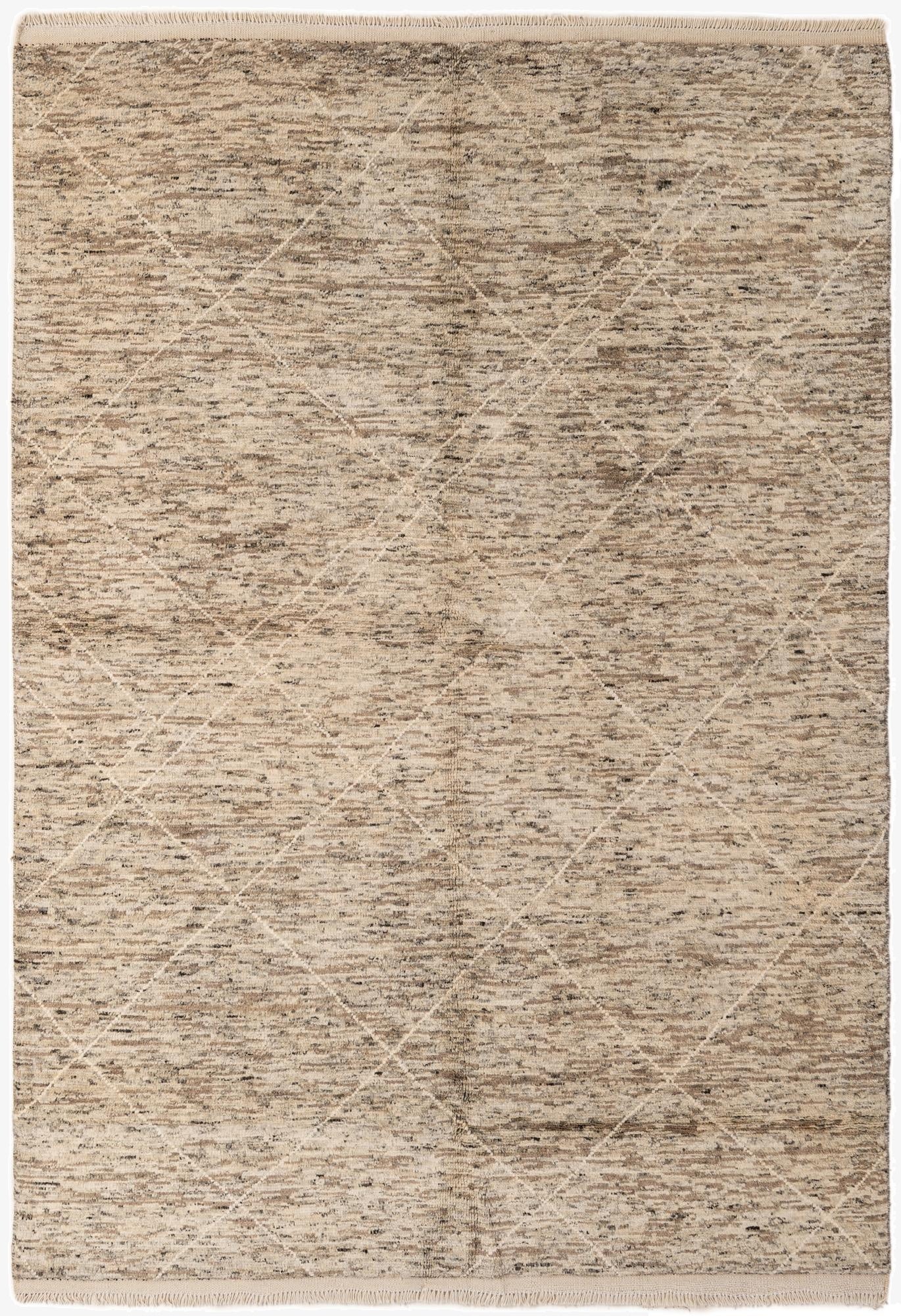 5' 6 x 7' 9  Hand Knotted Moroccan Wool Rug