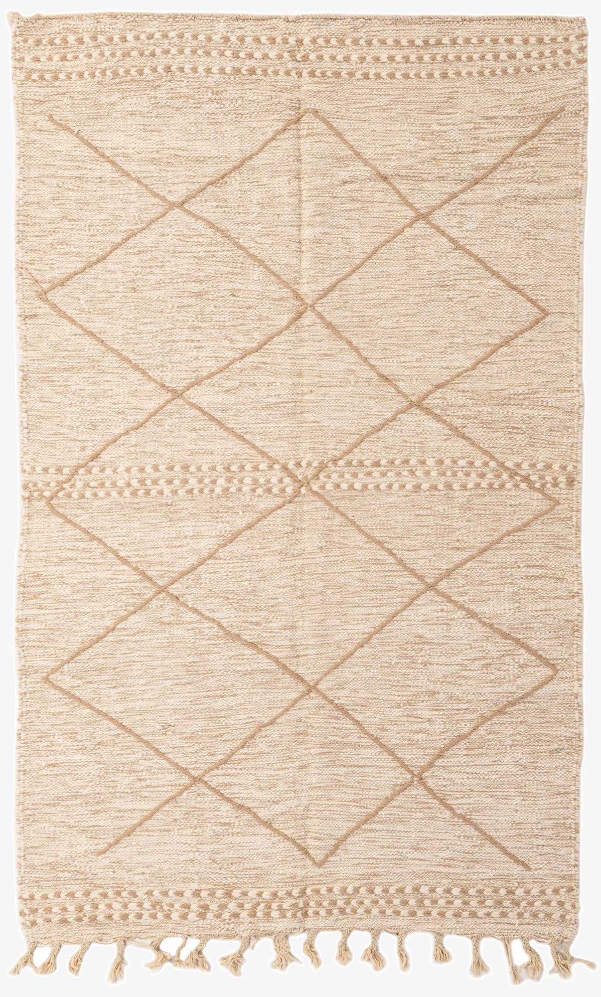 5' x 8' 3  Hand Knotted Moroccan Wool Rug