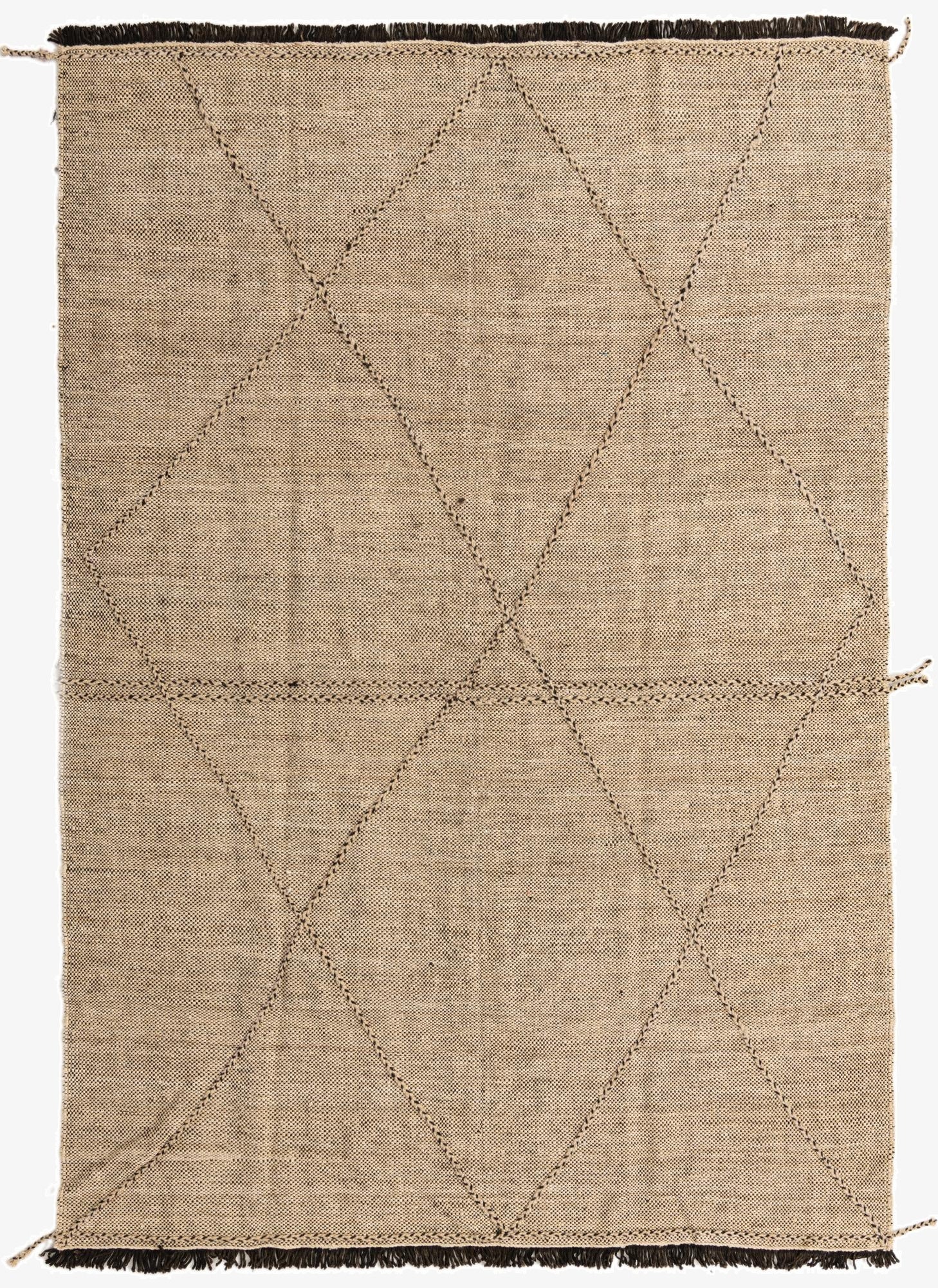 6' 9 x 9' 7  Hand Knotted Moroccan Wool Rug