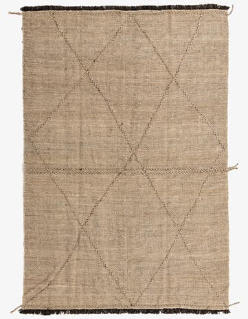 6' 9 x 9' 7 Hand Knotted Moroccan Wool Rug