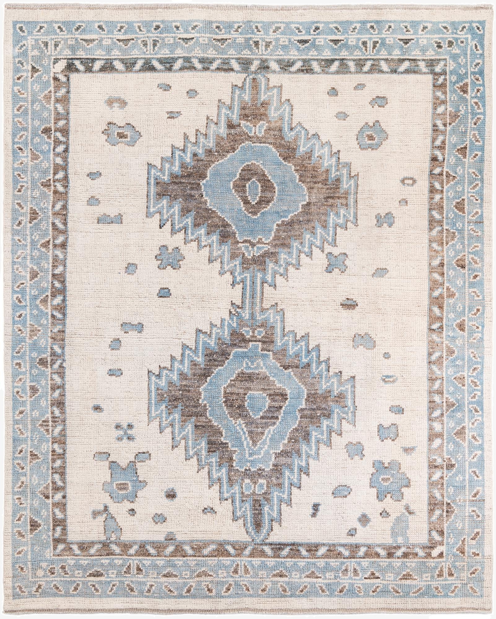 8' x 9' 9  Hand Knotted Moroccan Wool Rug