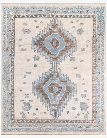 8' x 9' 9 Hand Knotted Moroccan Wool Rug