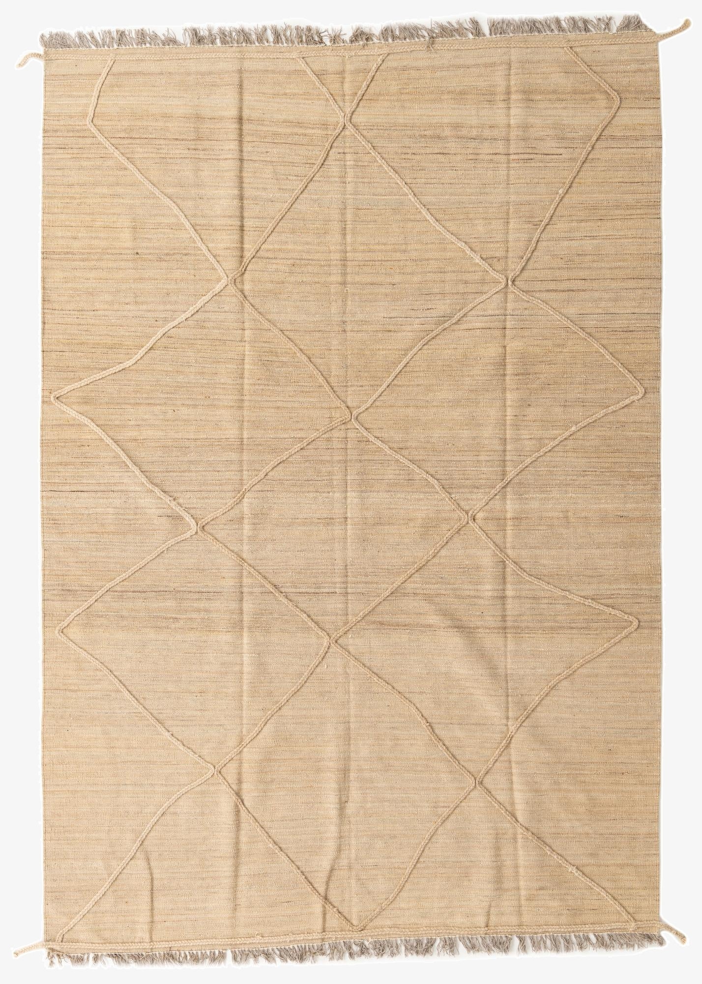 6' 7 x 9' 9  Hand Knotted Moroccan Wool Rug