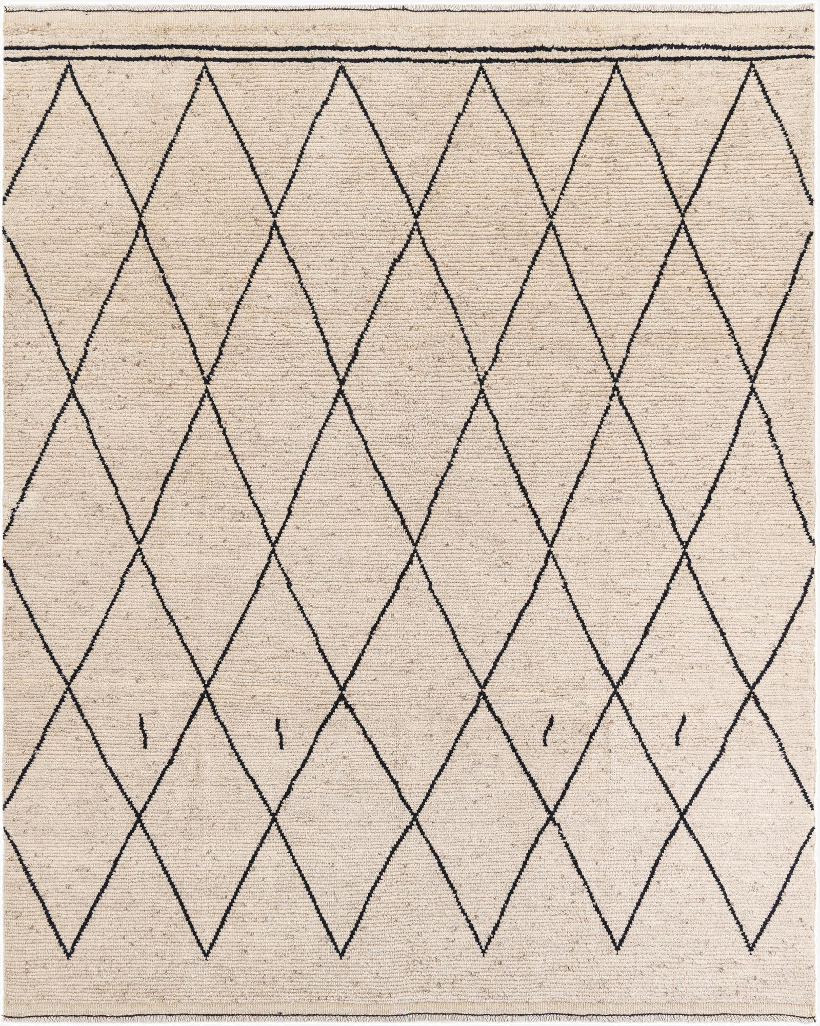 8' 1 x 10'  Hand Knotted Moroccan Wool Rug