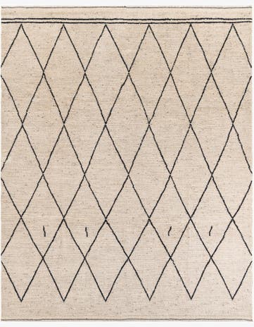 8' 1 x 10' Hand Knotted Moroccan Wool Rug
