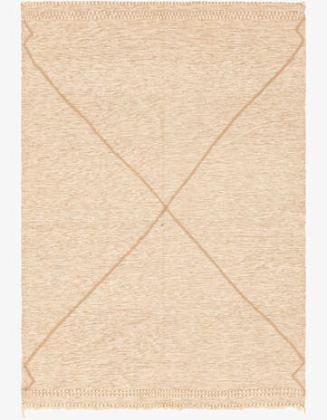 6' 8 x 9' 7 Hand Knotted Moroccan Wool Rug