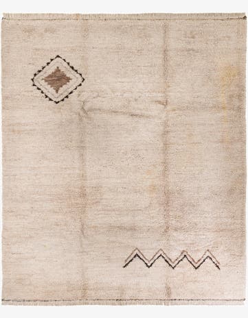 8' 6 x 9' 7 Hand Knotted Moroccan Wool Rug