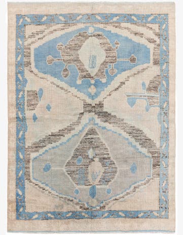 7' 2 x 10' Hand Knotted Moroccan Wool Rug