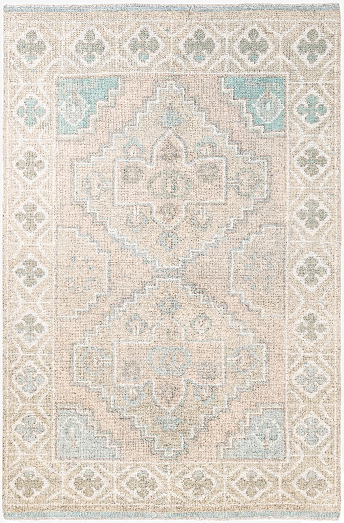 6' x 8' 9  Hand Knotted Moroccan Wool Rug