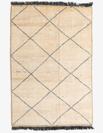 6' 3 x 9' 3 Hand Knotted Moroccan Wool Rug