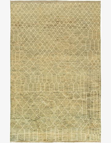 12' 7 x 19' 6 Hand Knotted Moroccan Wool Rug