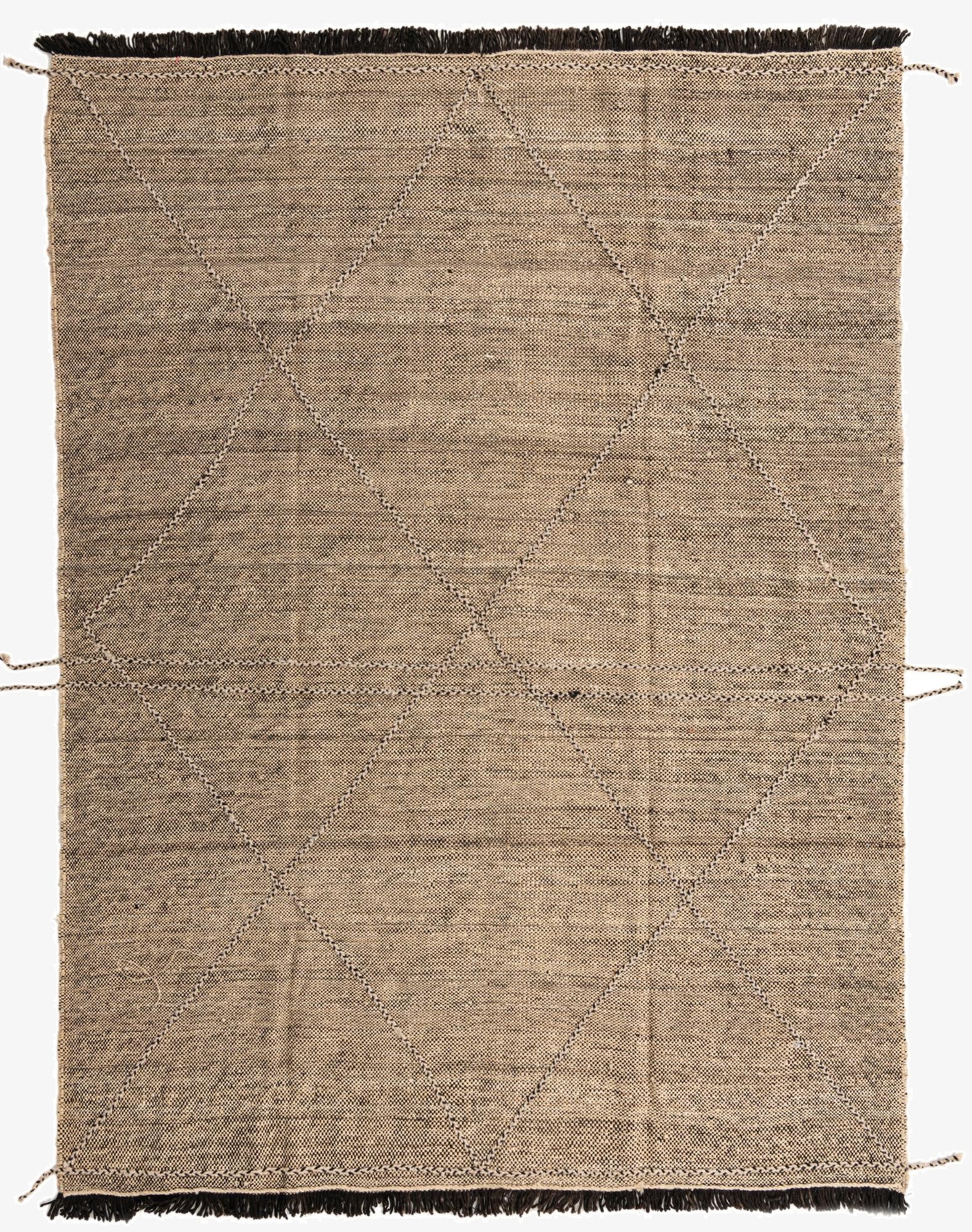 7' x 9' 5  Hand Knotted Moroccan Wool Rug