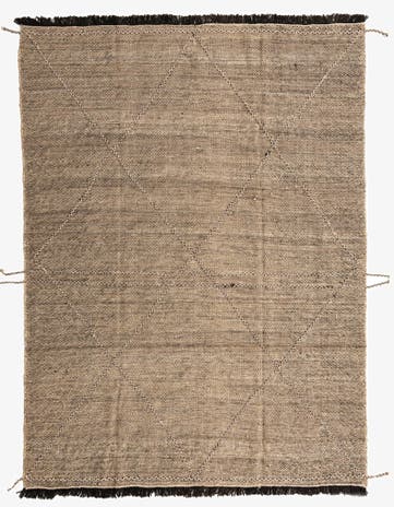 7' x 9' 5 Hand Knotted Moroccan Wool Rug