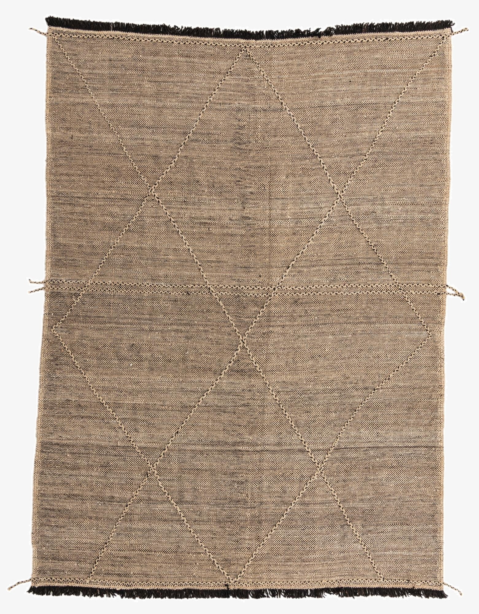 7' x 9' 6  Hand Knotted Moroccan Wool Rug