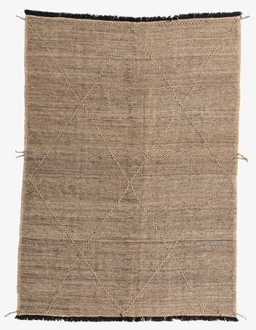 7' x 9' 6 Hand Knotted Moroccan Wool Rug