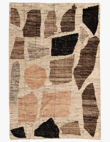 6' x 8' 9 Hand Knotted Moroccan Wool Rug