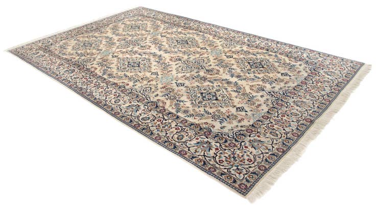Detail image of 6' 7 x 10' 4 Hand Knotted Nain Persian Wool Rug