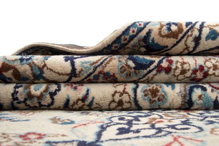 6' 7 x 10' 4 Hand Knotted Nain Persian Wool Rug