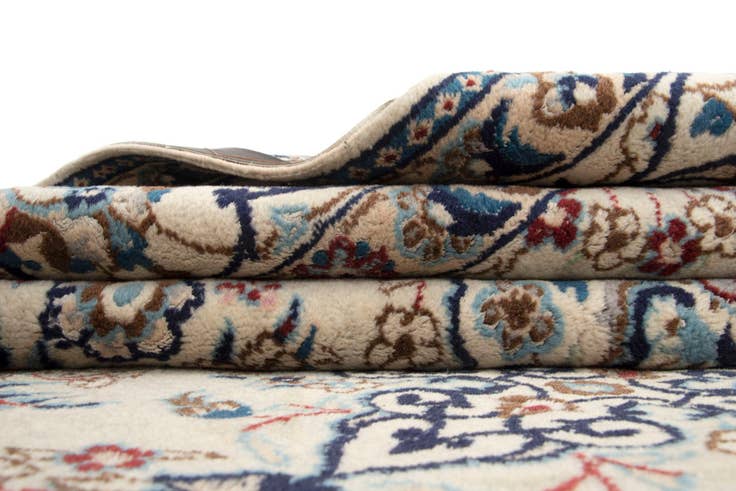 Detail image of 6' 7 x 10' 4 Hand Knotted Nain Persian Wool Rug