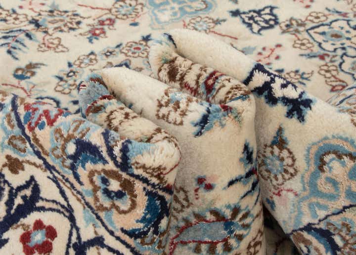 6' 7 x 10' 4 Hand Knotted Nain Persian Wool Rug