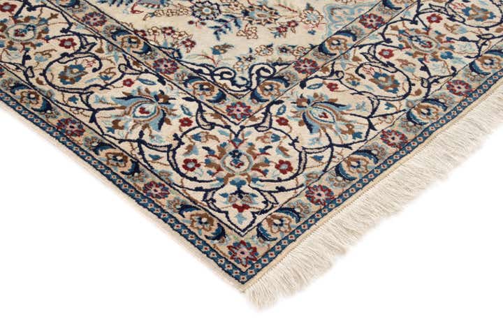 6' 7 x 10' 4 Hand Knotted Nain Persian Wool Rug