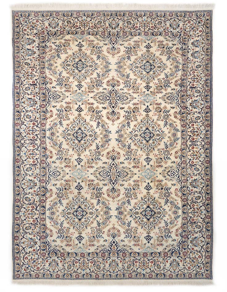 Detail image of 6' 7 x 10' 4 Hand Knotted Nain Persian Wool Rug