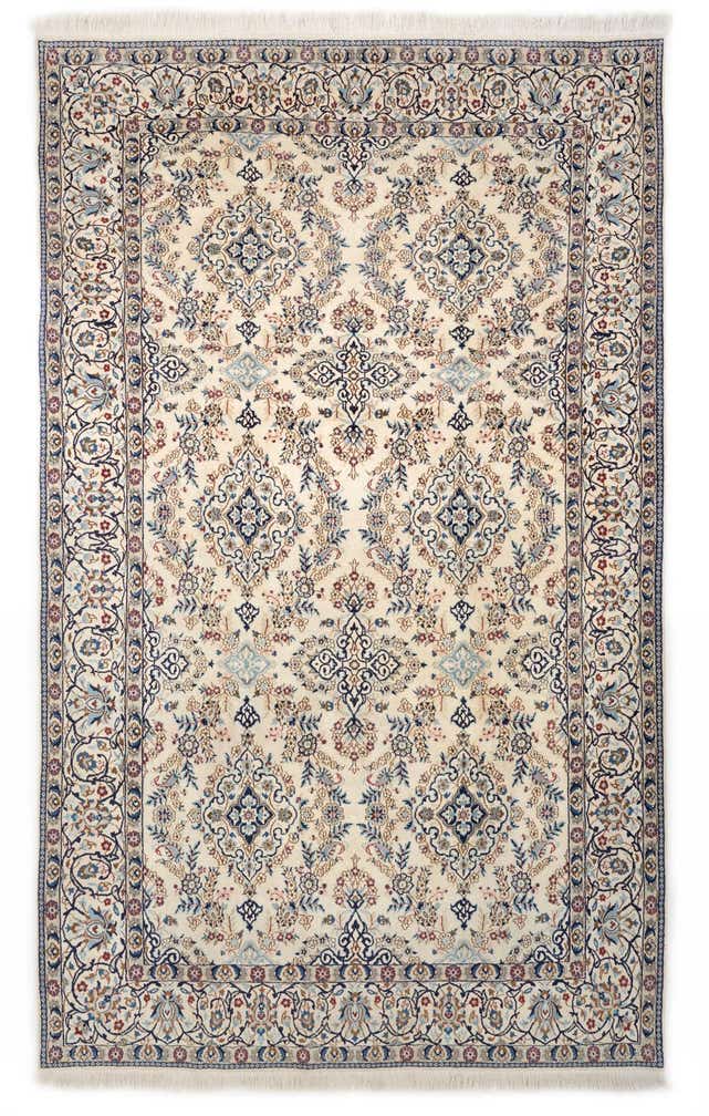6' 7 x 10' 4 Hand Knotted Nain Persian Wool Rug