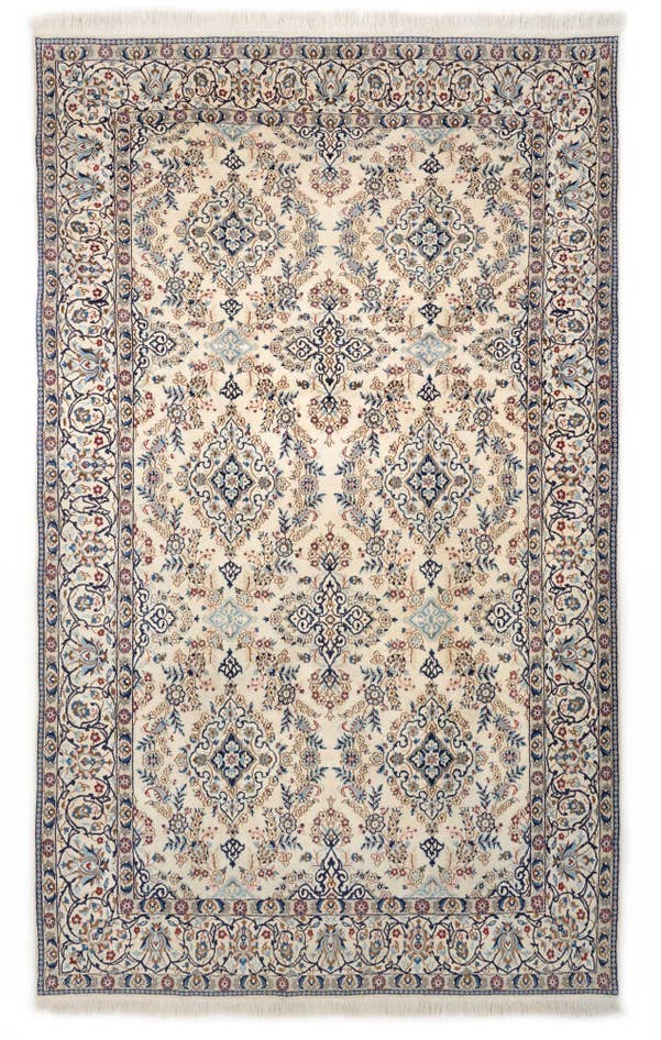 Detail image of 6' 7 x 10' 4 Hand Knotted Nain Persian Wool Rug