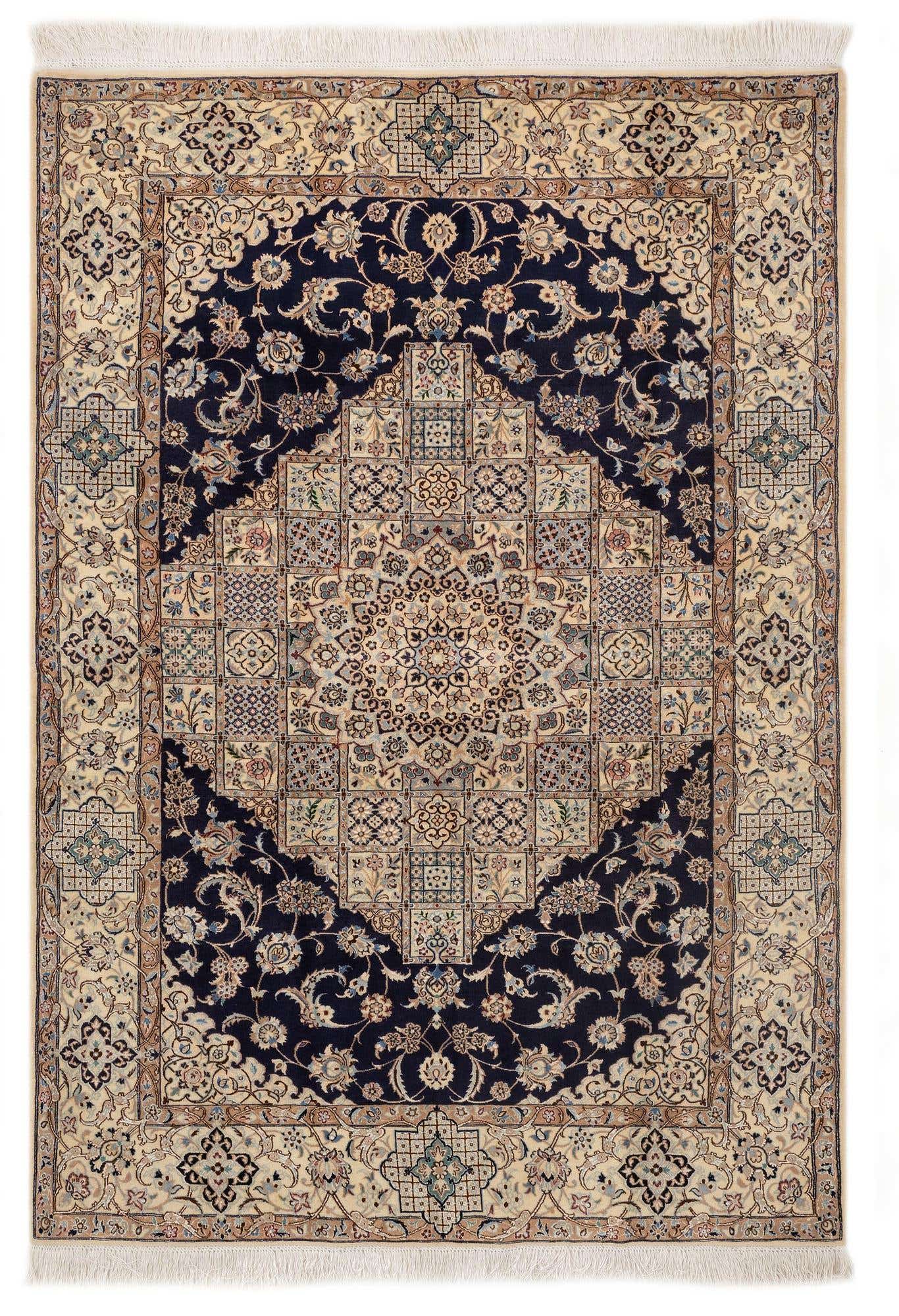 4' 2 x 5' 11 Hand Knotted Nain Persian Rug