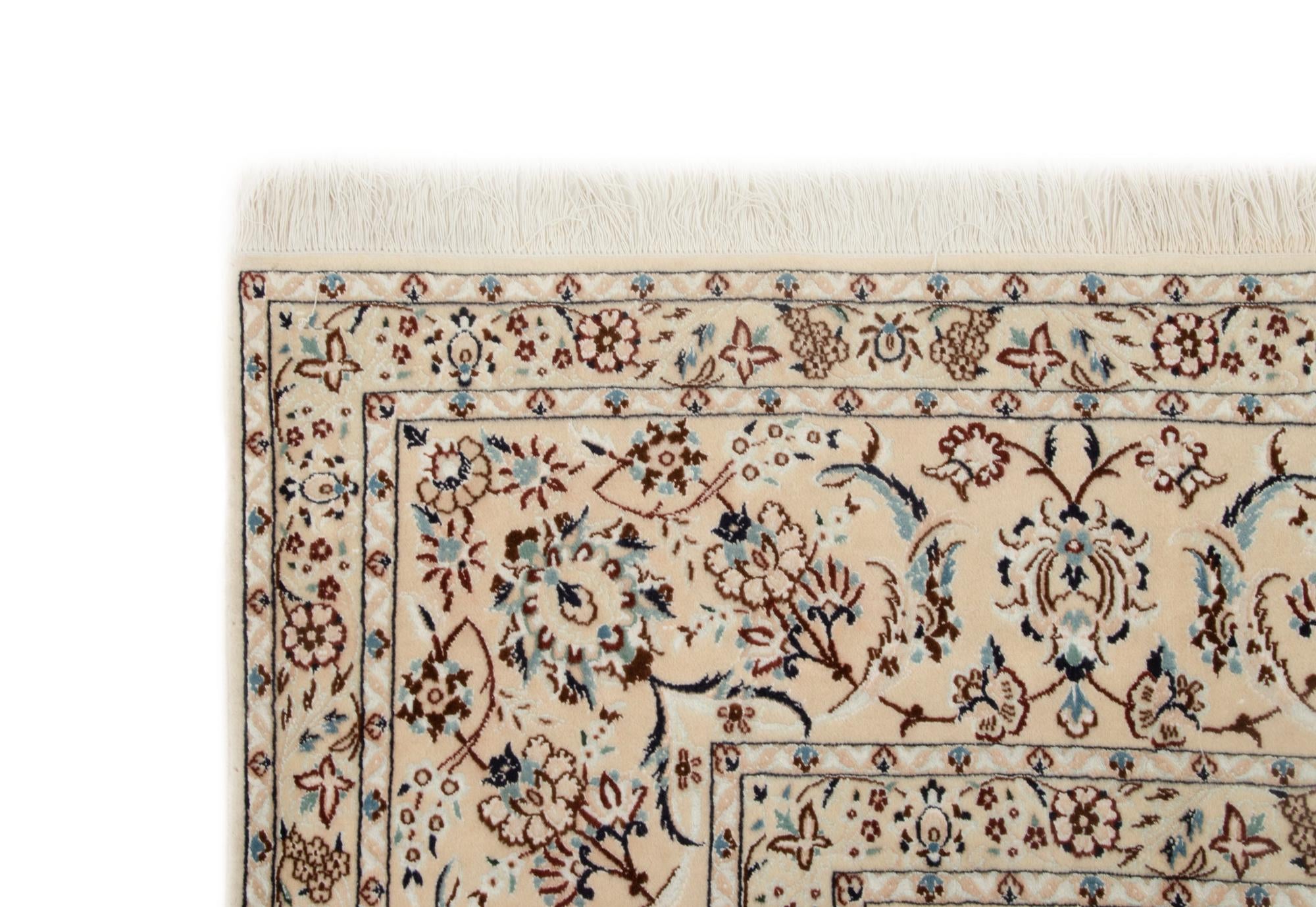 6' 9 x 8' 9 Hand Knotted Nain Persian Rug