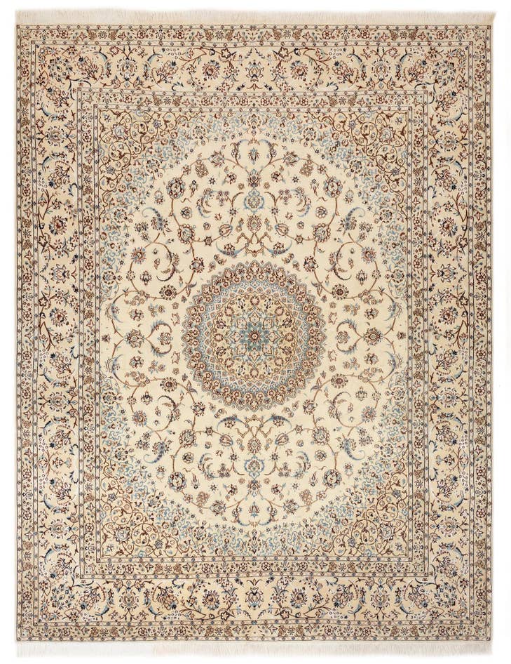 Detailansicht von 205cm x 265cm Handgeknüpft Nain Persisch Teppich