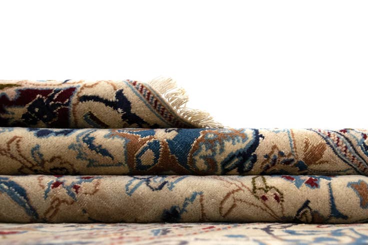 Detail image of 6' 2 x 9' 7 Hand Knotted Nain Persian Rug