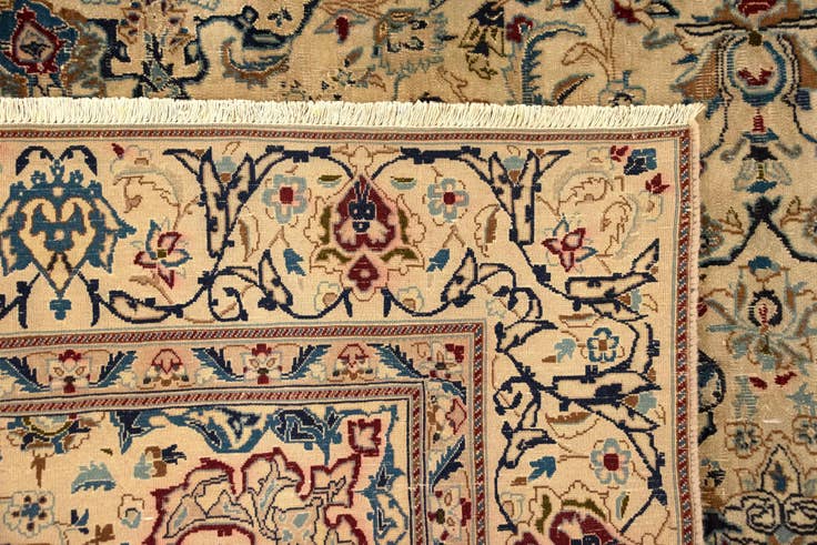 Detail image of 6' 2 x 9' 7 Hand Knotted Nain Persian Rug