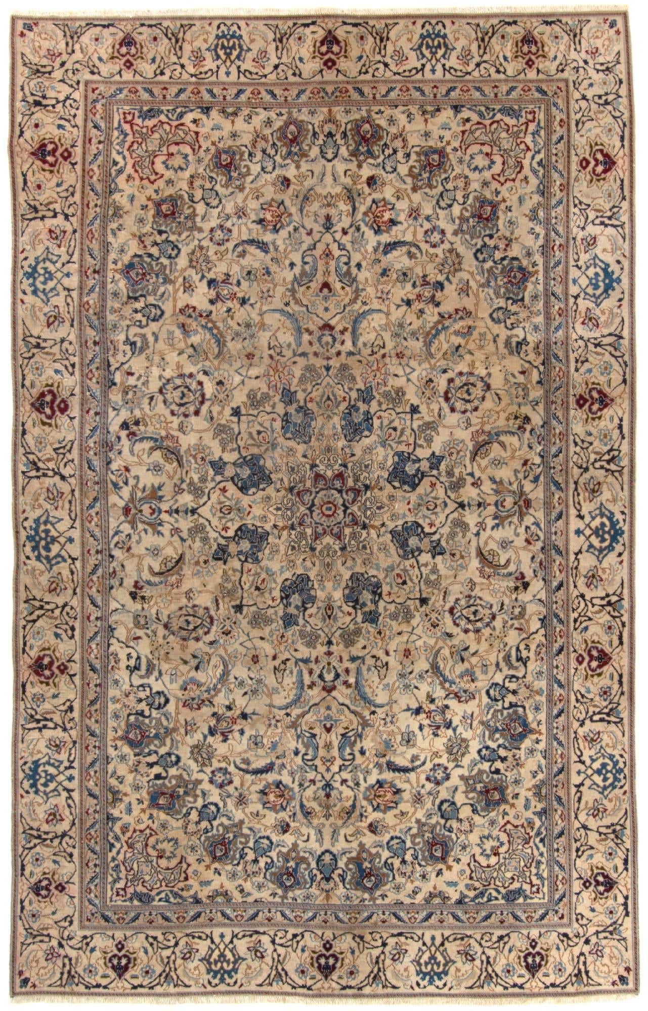 6' 2 x 9' 7 Hand Knotted Nain Persian Rug