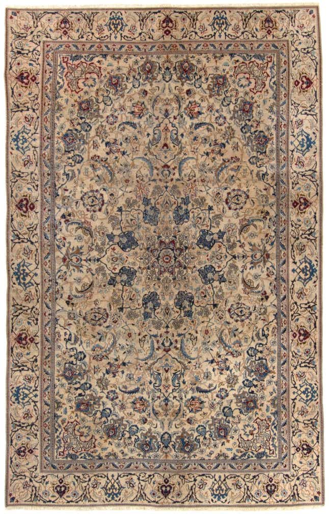 6' 2 x 9' 7 Hand Knotted Nain Persian Rug
