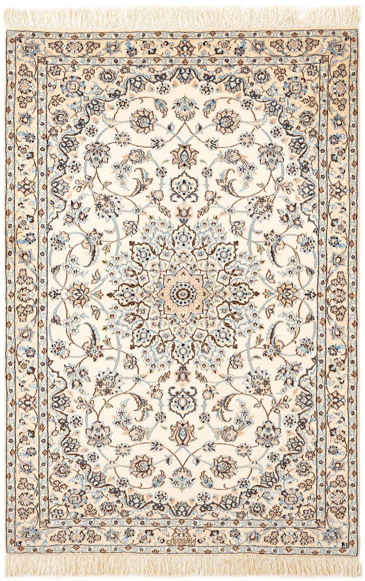 3' 5 x 5' 1 Hand Knotted Nain Rug