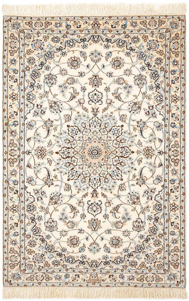 3' 5 x 5' 1 Hand Knotted Nain Rug