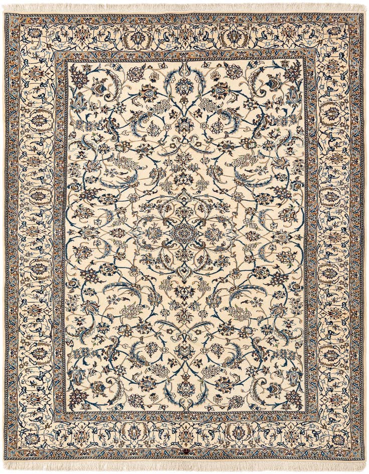 Detail image of 5' 7 x 8' 7 Hand Knotted Nain Rug