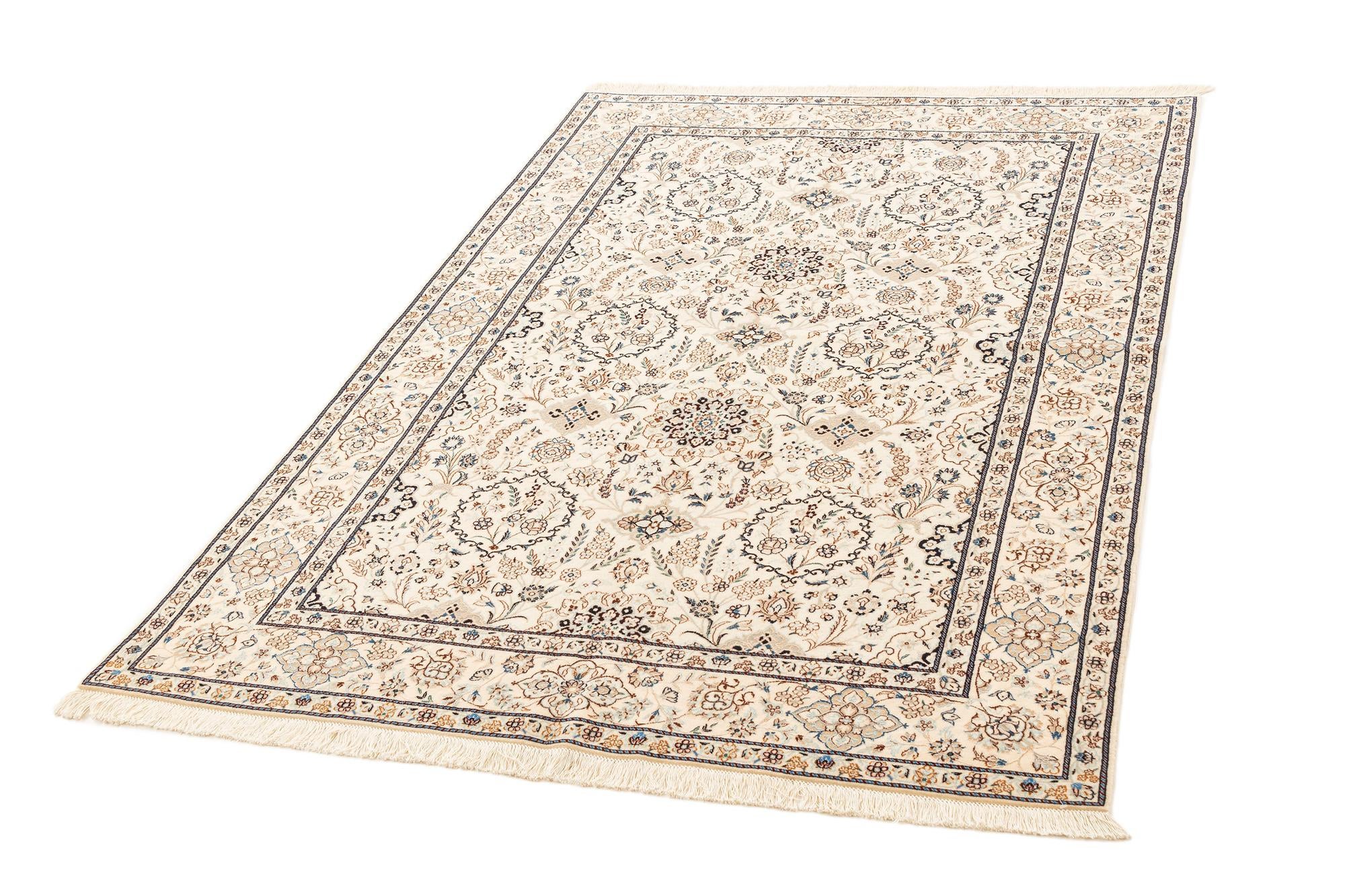 4' 11 x 7' 8 Hand Knotted Nain Rug