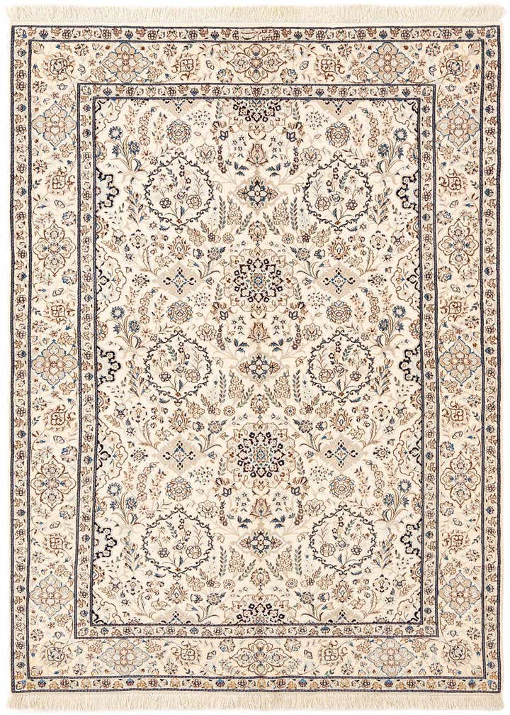 4' 11 x 7' 8 Hand Knotted Nain Rug