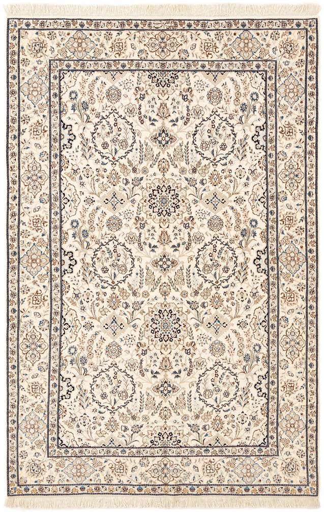 4' 11 x 7' 8 Hand Knotted Nain Rug