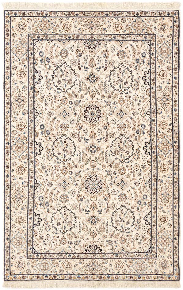 Detail image of 4' 11 x 7' 8 Hand Knotted Nain Rug