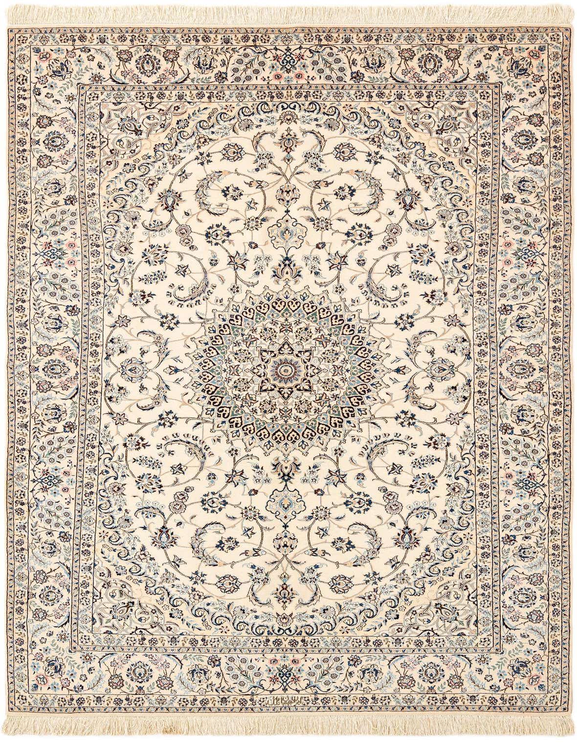 4' 10 x 7' 6 Hand Knotted Nain Rug