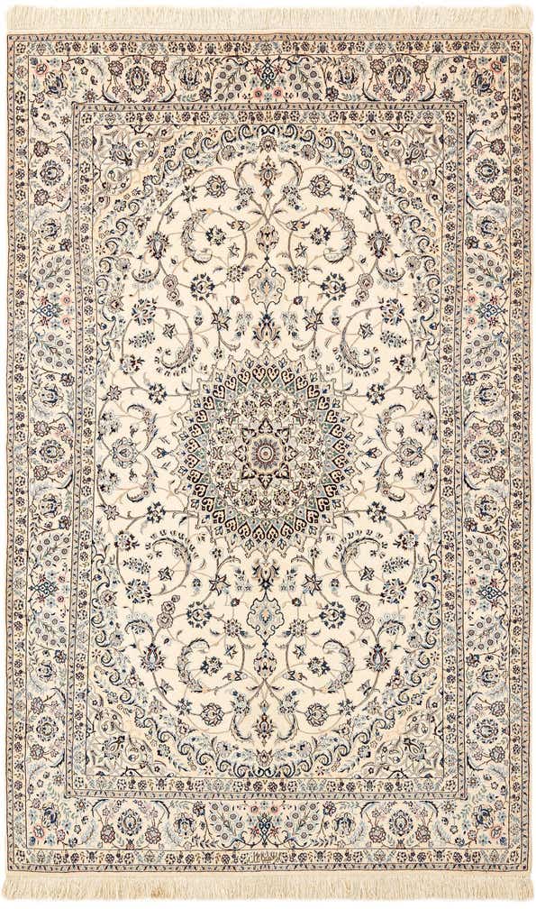 4' 10 x 7' 6 Hand Knotted Nain Rug